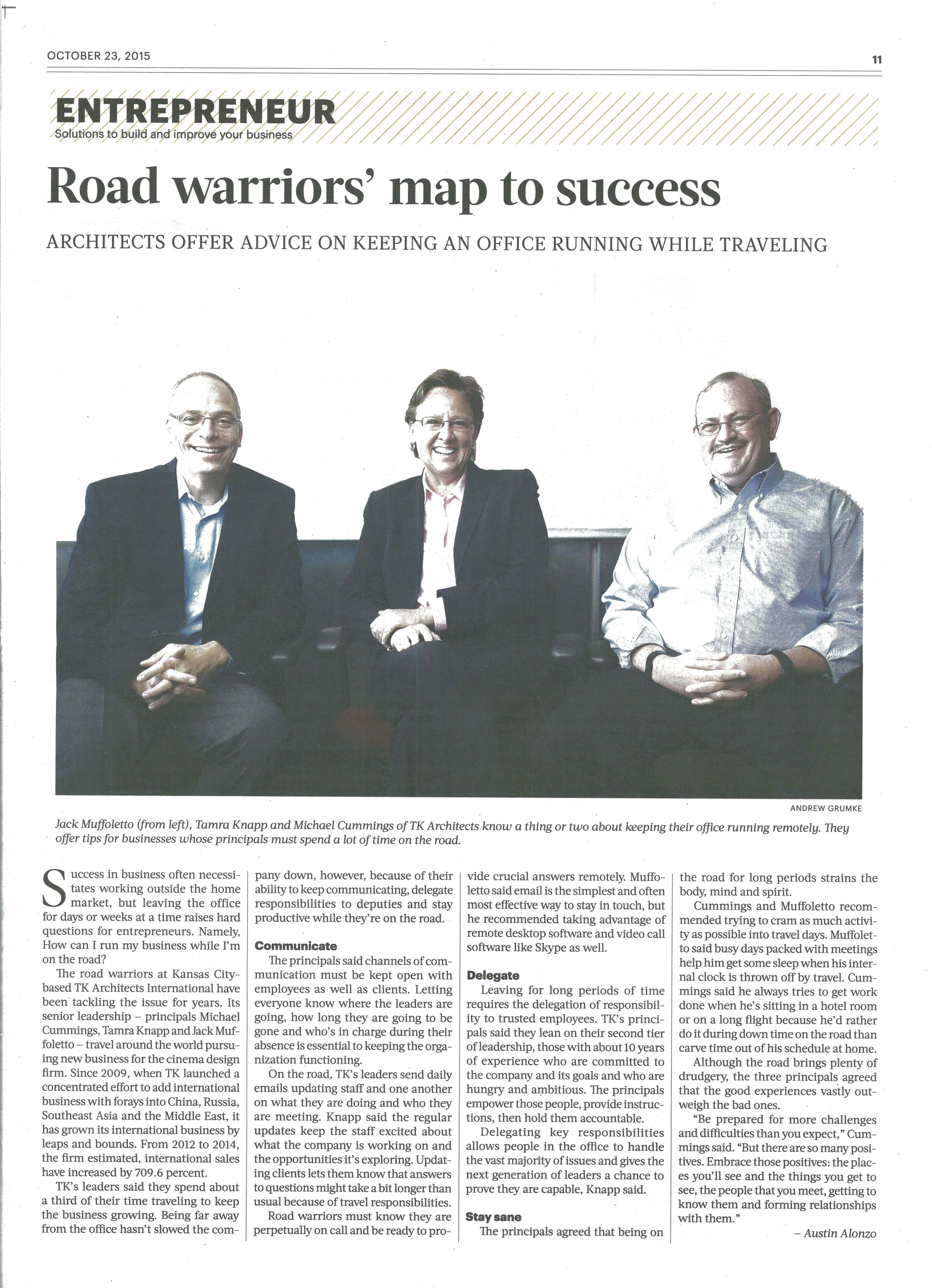 Road Warriors’ Map to Success